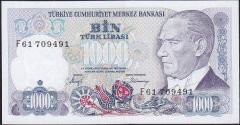 7.Emisyon 2.Tertip 1000 Lira F61 709491 Çilaltı Çil