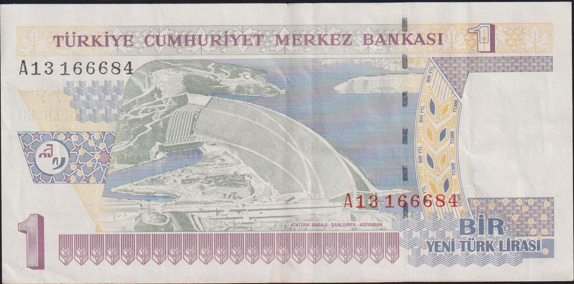 8.Emisyon 1 Ytl A13 166684 Çok Temiz+
