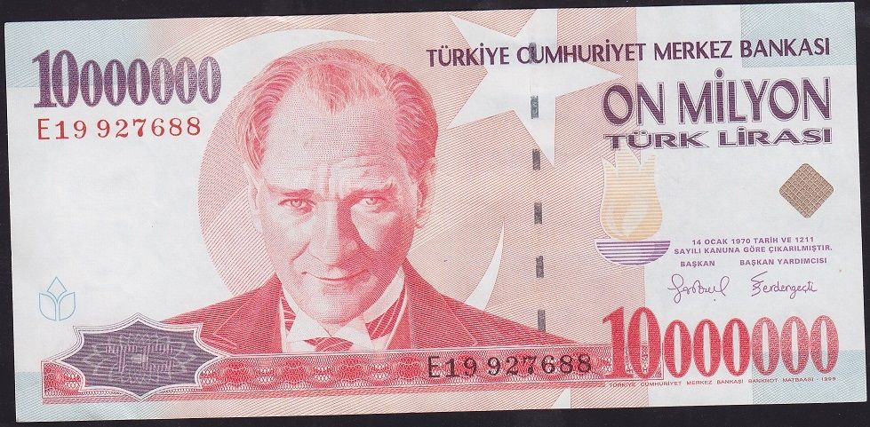 7.Emisyon 10 000 000 Lira E19 927688 Çok Çok Temiz