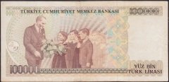 7.Emisyon 1.Tertip 100000 Lira B30 293365 Çok Temiz