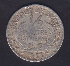 SURİYE 1/2 PİASTRE 1921