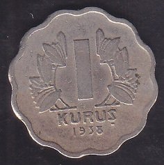 1938 YILI 1 KURUŞ ÇÇT