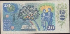 ÇEKOSLOVAKYA 20 KORUN 1988 ÇOK TEMİZ eski para alan yerler