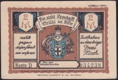 ALMANYA 2 MARK NOTGELD 1922 ÇİL