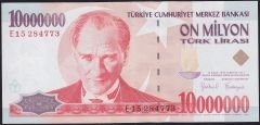 7.Emisyon 10 000 000 Lira E15 284773 Çok Temiz+