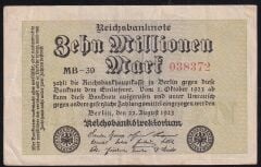 Almanya 10 Milyon Mark 1923 Çok Temiz+