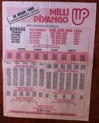 1988 30 NİSAN PİYANGO LİSTESİ