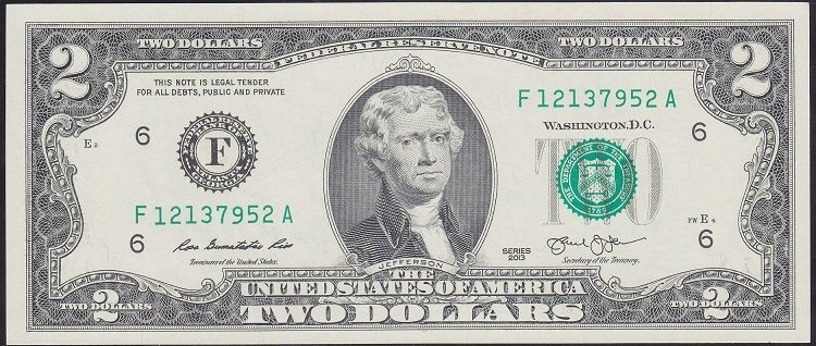 AMERİKA 2 DOLAR 2013 ÇİL