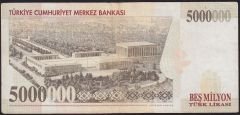 7.Emisyon 5 000 000 Lira D18 179765 Çok Temiz