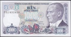 7.Emisyon 2.Tertip 1000 Lira F52 832910 Çilaltı Çil