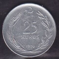 1970 Yılı 25 Kuruş
