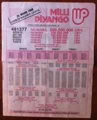 1988 23 NİSAN PİYANGO LİSTESİ