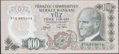 6.Emisyon 2.Tertip 100 Lira H76 865634 Çilaltı Çil