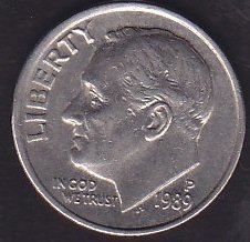 Amerika 1 Dime 1989 P