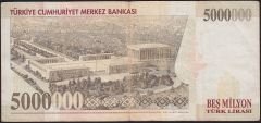 7.Emisyon 5 000 000 Lira D15 275399 Çok Temiz