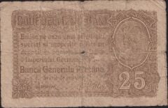 Romanya 25 Bani 1917 Temiz  Pick 1 - Alman İşgali