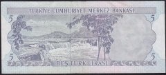 6.Emisyon 2.Tertip 5 Lira I01 156537 Çok Temiz+