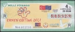 2012 29 Ocak Çeyrek Bilet - R Serisi