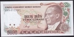 7.Emisyon 4.Tertip 5000 Lira G89 6729XX Çil