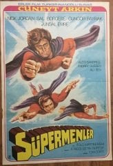 CÜNEYT ARKIN - SÜPERMENLER - FİLM AFİŞİ - ÇİZİM