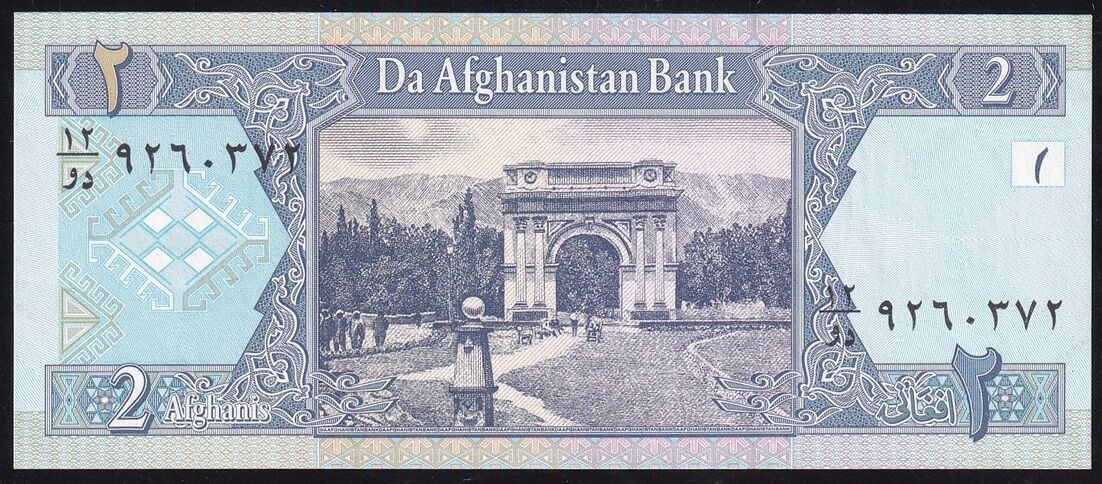 Afganistan 2 Afgani 1381-2002 Çilaltı Pick 65