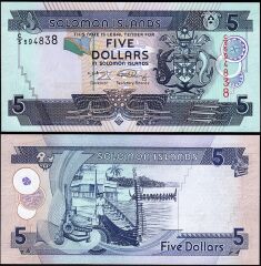 Solomon Adası 5 Dolar 2008 Çil Pick 26