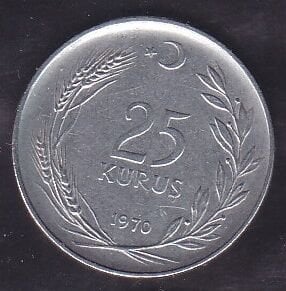 1970 Yılı 25 Kuruş