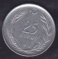1970 Yılı 25 Kuruş