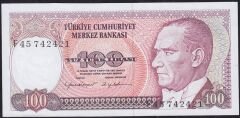 7.Emisyon 2.Tertip 100 Lira F45 742421 Çil