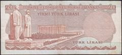 6.Emisyon 1.Tertip 20 Lira A10 328678 Çok Temiz+