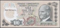 6.Emisyon 2.Tertip 100 Lira H67 512451 Çilaltı