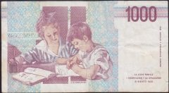 İTALYA 1000 LİRE 1990 ÇOK TEMİZ eski para mezat