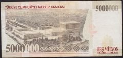 7.Emisyon 5 000 000 Lira D13 440591 Çok Temiz