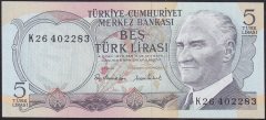 6.EMİSYON 2.TERTİP 5 LİRA K26 402283 ÇİL