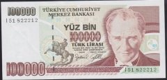 7.EMİSYON 3.TERTİP 100000 LİRA I51 822212 ÇİLALTI
