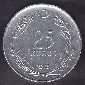 1973 Yılı 25 Kuruş