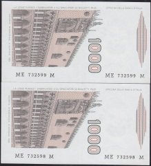 İTALYA 1000 LİRE 1982 ÇİLALTI ÇİL SERİ TAKİPLİ 2 ADET