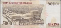 7.Emisyon 5 000 000 Lira D09 303064 Çok Temiz+