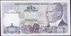 7.Emisyon 2.Tertip 1000 Lira F43 091880 Çilaltı Çil