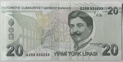 9.Emisyon 6.Tertip 20 Lira G258 333233 Çil