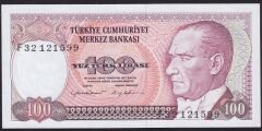 7.Emisyon 2.Tertip 100 Lira F32 121599 Çil