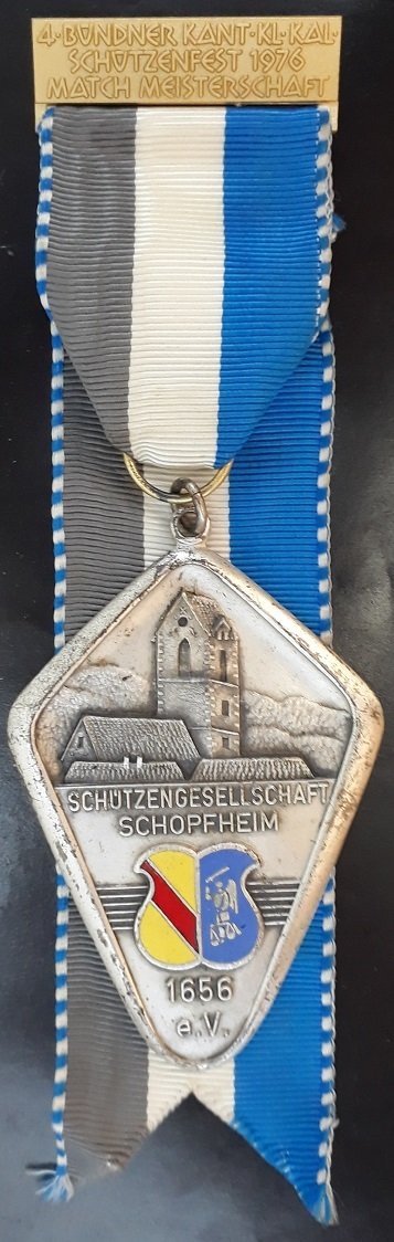 ALMANYA SCHUTZENGESELLSCHAFT SCHOPFHEIM MADALYA 1976