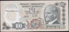 6.Emisyon 2.Tertip 100 Lira H64 955124 Çok Temiz+