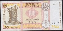 MOLDOVA 100 LEİ 2015 ÇOK TEMİZ + ( 33 LİRA NOMİNALİ VAR)