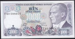 7.Emisyon 2.Tertip 1000 Lira F40 598927 Çil