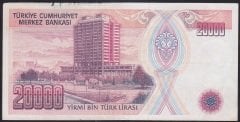 7.EMİSYON 1.TERTİP 20000 LİRA C24 601693 ÇOK TEMİZ