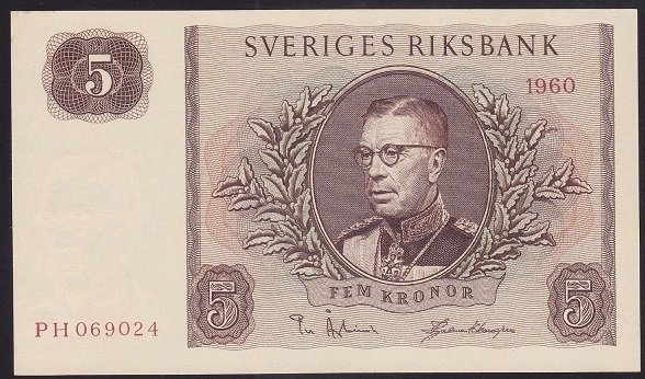 İSVEÇ 5 KRON 1960 ÇİL