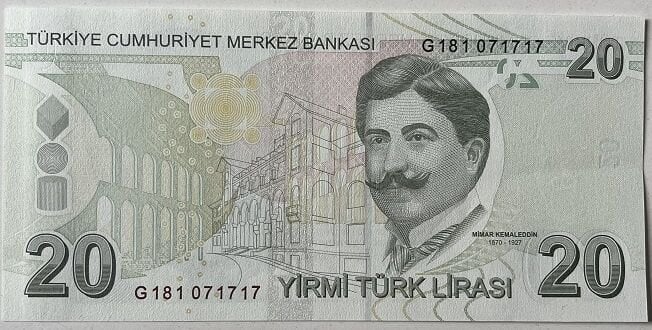 9.Emisyon 6.Tertip 20 Lira G181 071717 Çilaltı Çil