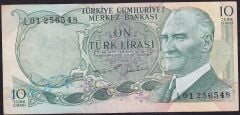 6.Emisyon 2.Tertip 10 Lira L01 256548 Çok Temiz+
