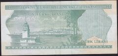 6.Emisyon 2.Tertip 10 Lira L01 256548 Çok Temiz+
